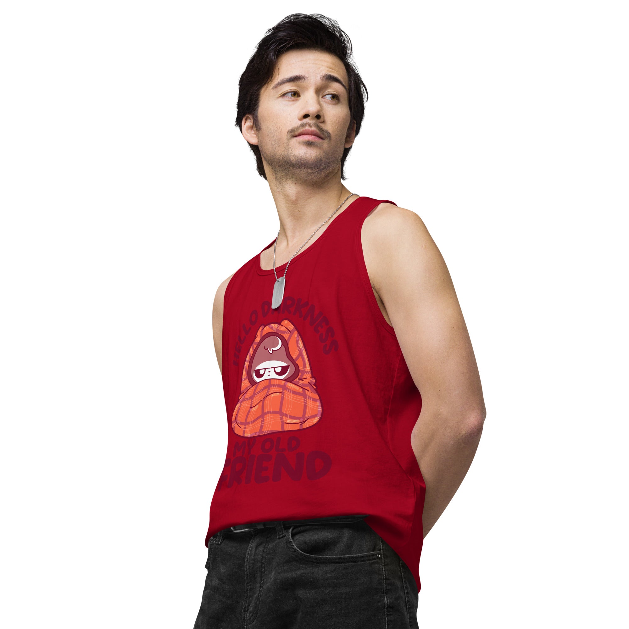 HELLO DARKNESS - Premium Tank Top - ChubbleGumLLC