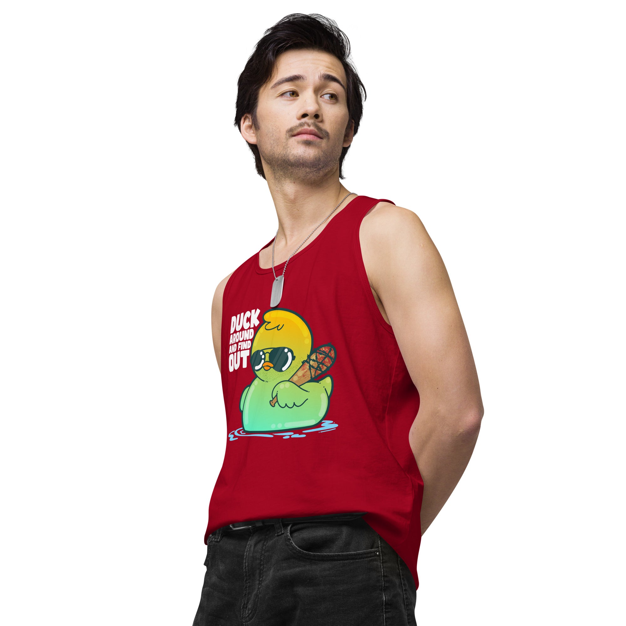 DUCK AROUND AND FIND OUT - Modded Premium Tank Top - ChubbleGumLLC