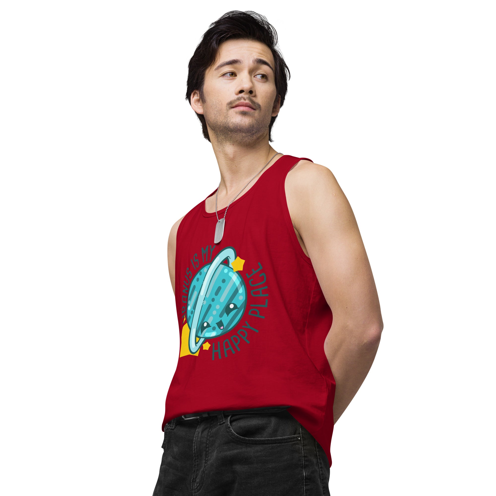 URANUS IS MY HAPPY PLACE - Tank Top - ChubbleGumLLC