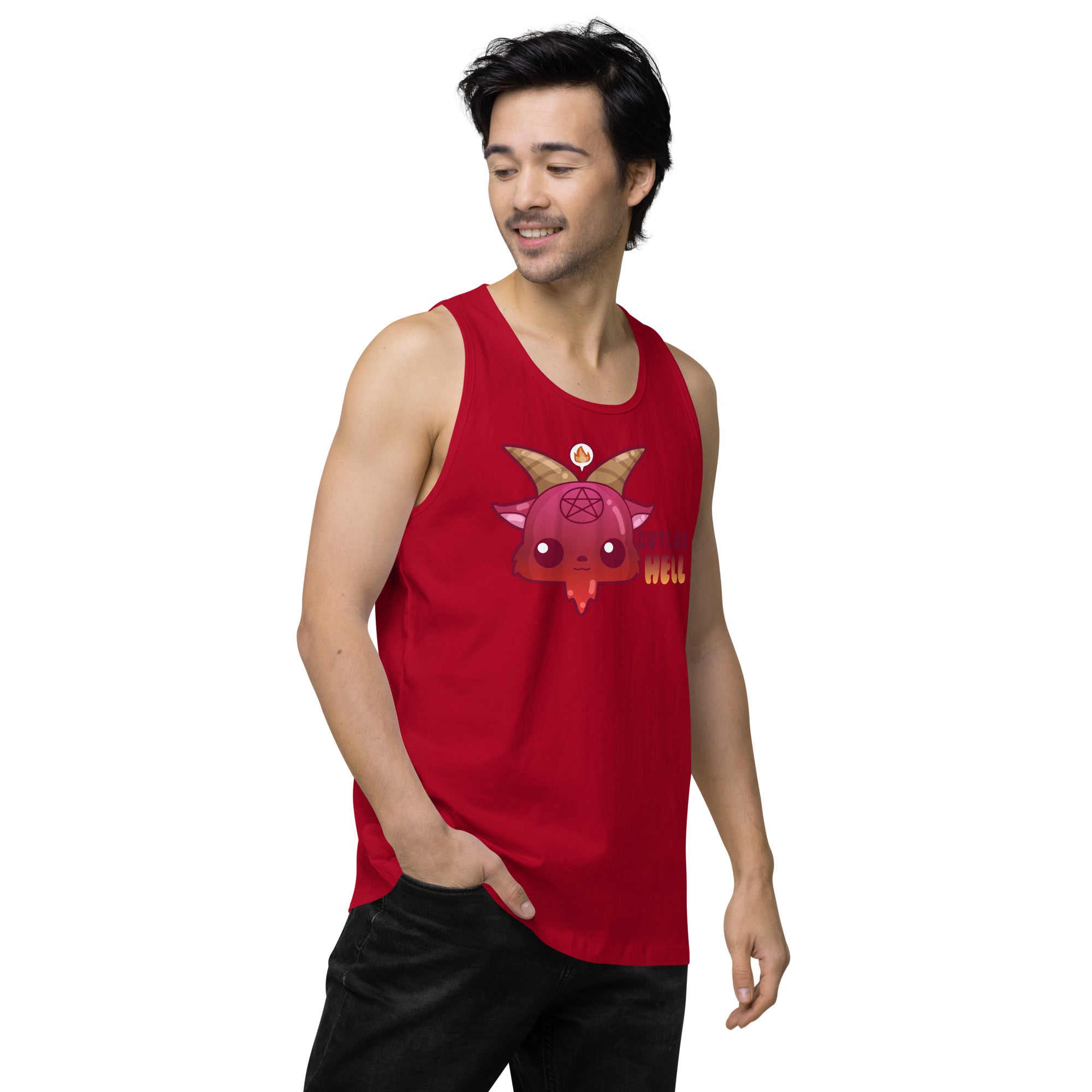 CUTE AS HELL - Premium Tank Top - ChubbleGumLLC