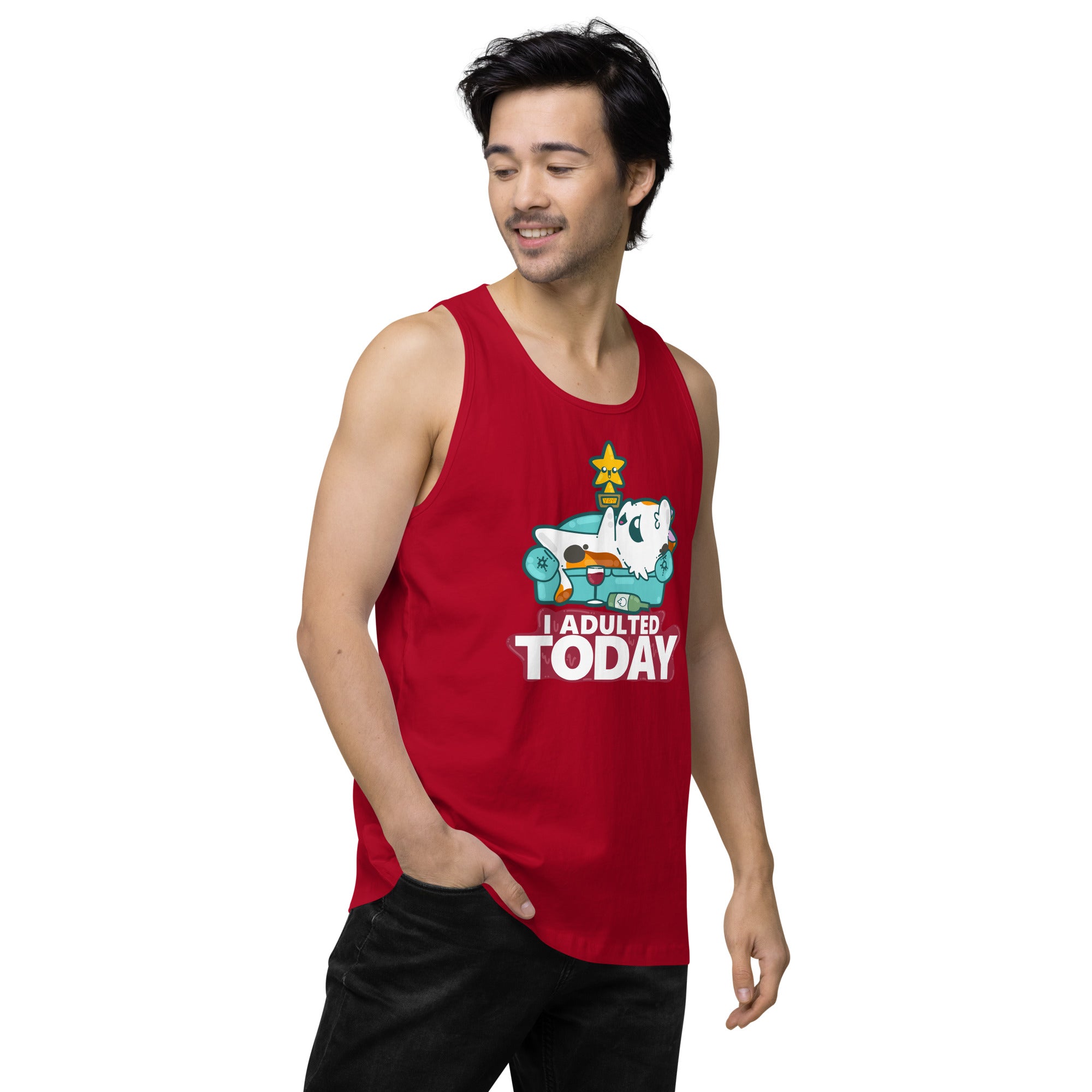 I ADULTED TODAY - Premium Tank Top - ChubbleGumLLC