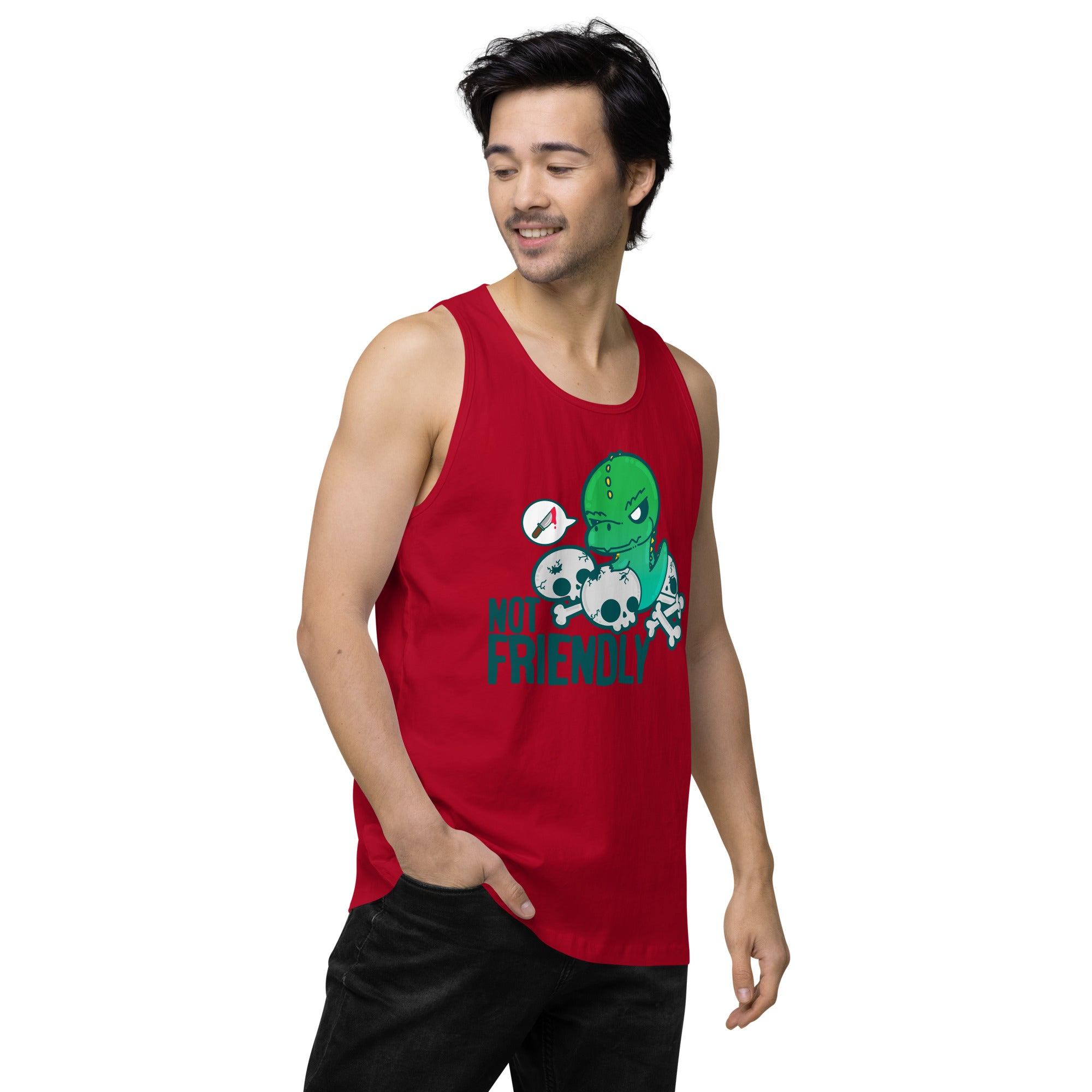 NOT FRIENDLY - Premium Tank Top - ChubbleGumLLC