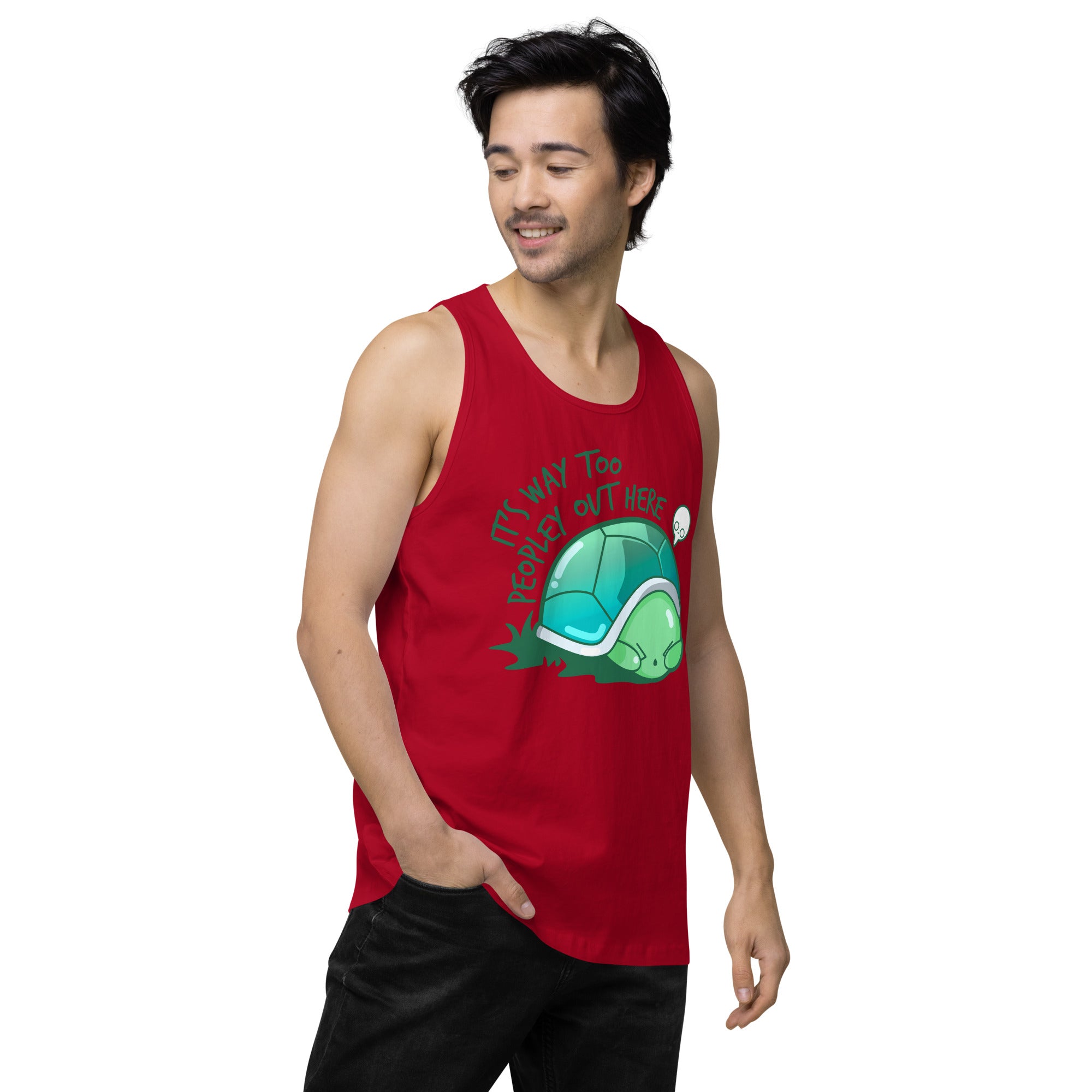 WAY TOO PEOPLEY - Premium Tank Top - ChubbleGumLLC