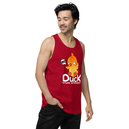 DUCK STUPID AUTOCORRECT - Modified Premium Tank Top - ChubbleGumLLC