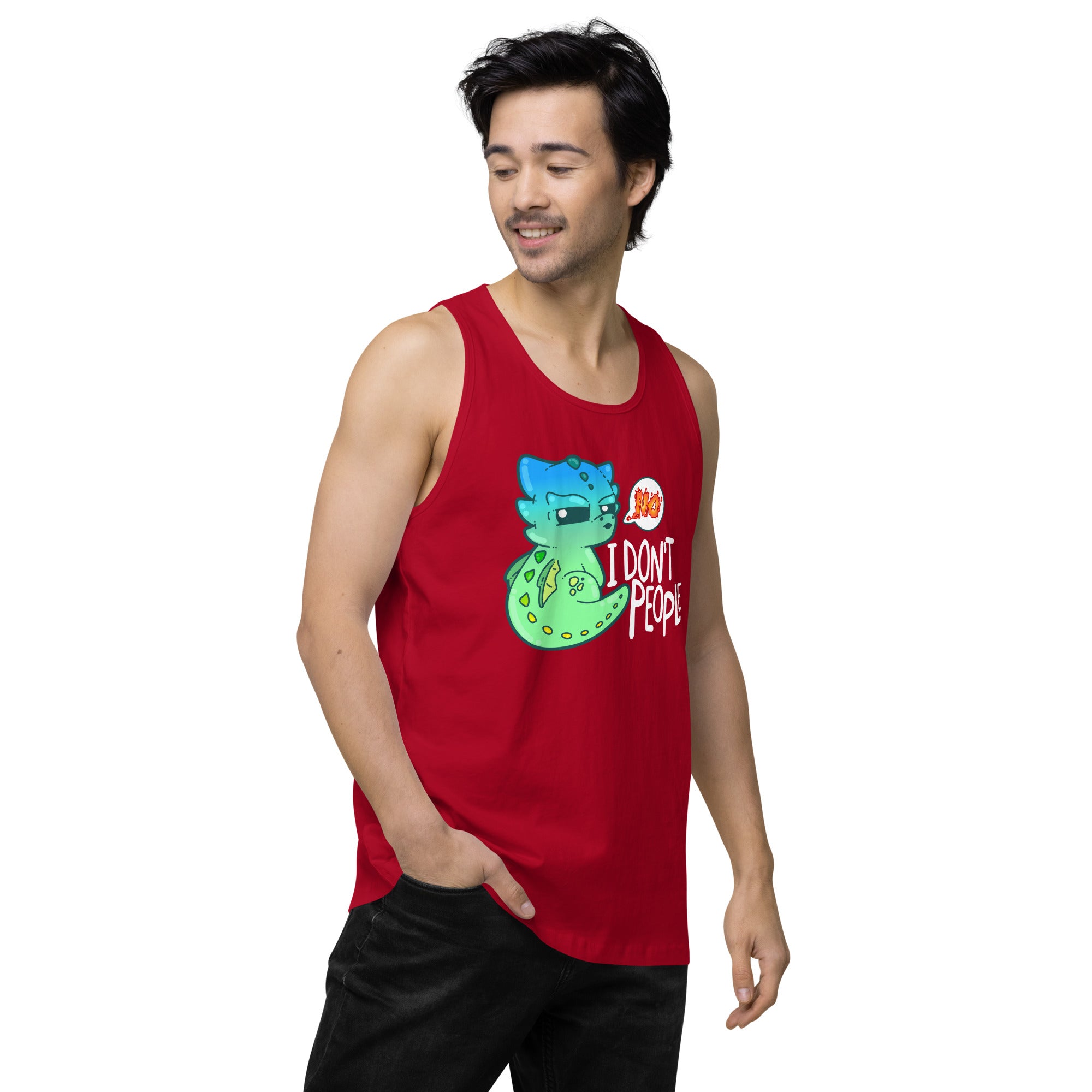 I DONT PEOPLE - Modified Premium Tank Top - ChubbleGumLLC