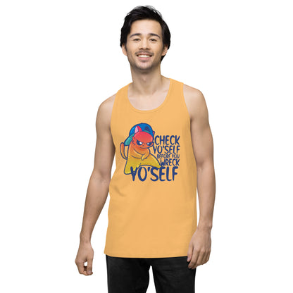 CHECK YOSELF - Premium Tank Top - ChubbleGumLLC