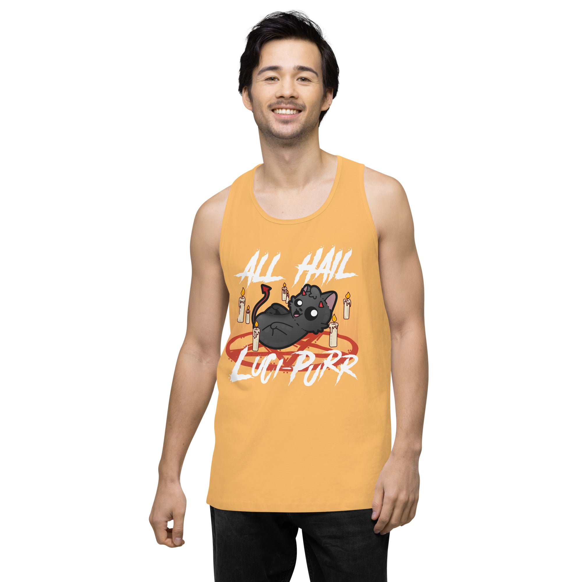 ALL HAIL LUCIPURR - Premium Tank Top - ChubbleGumLLC