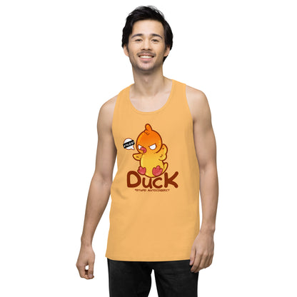 DUCK STUPID AUTOCORRECT - Premium Tank Top - ChubbleGumLLC