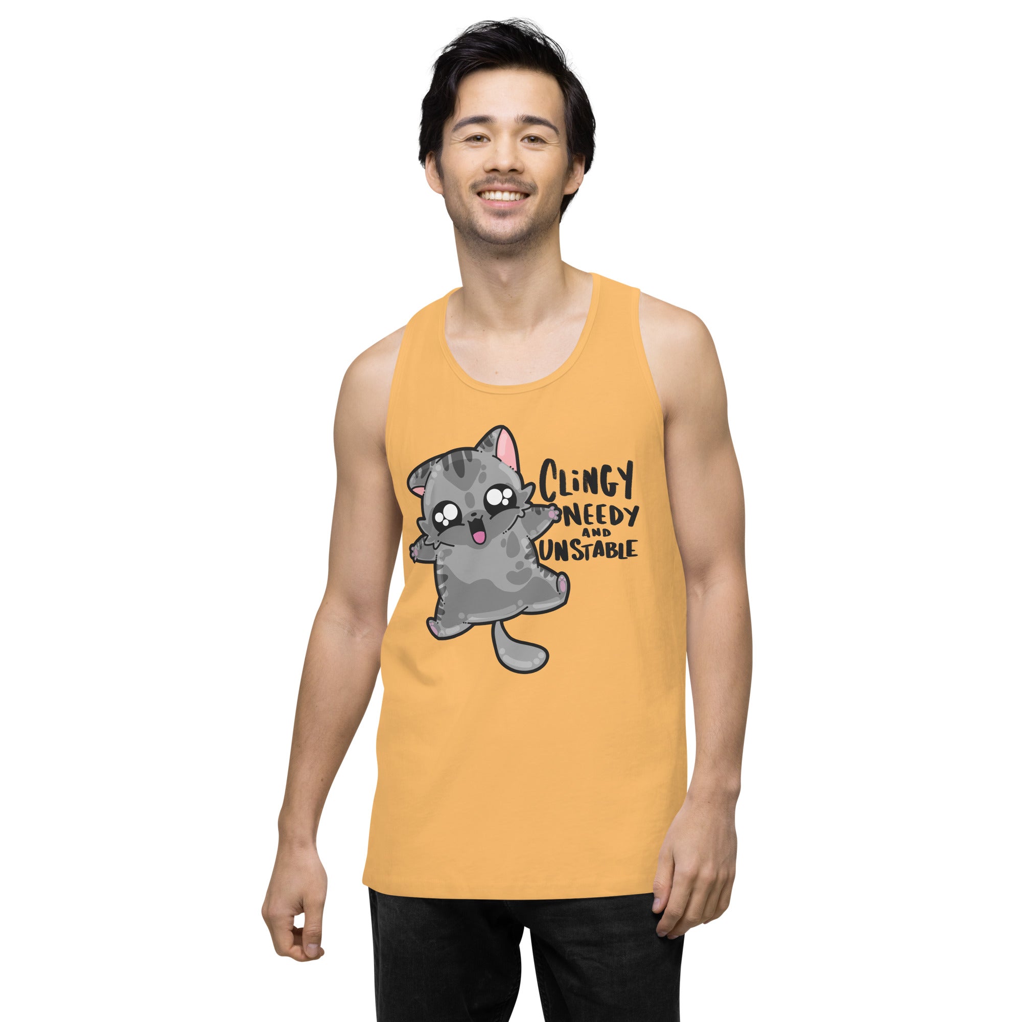 CLINGY NEEDY AND UNSTABLE - Premium Tank Top - ChubbleGumLLC