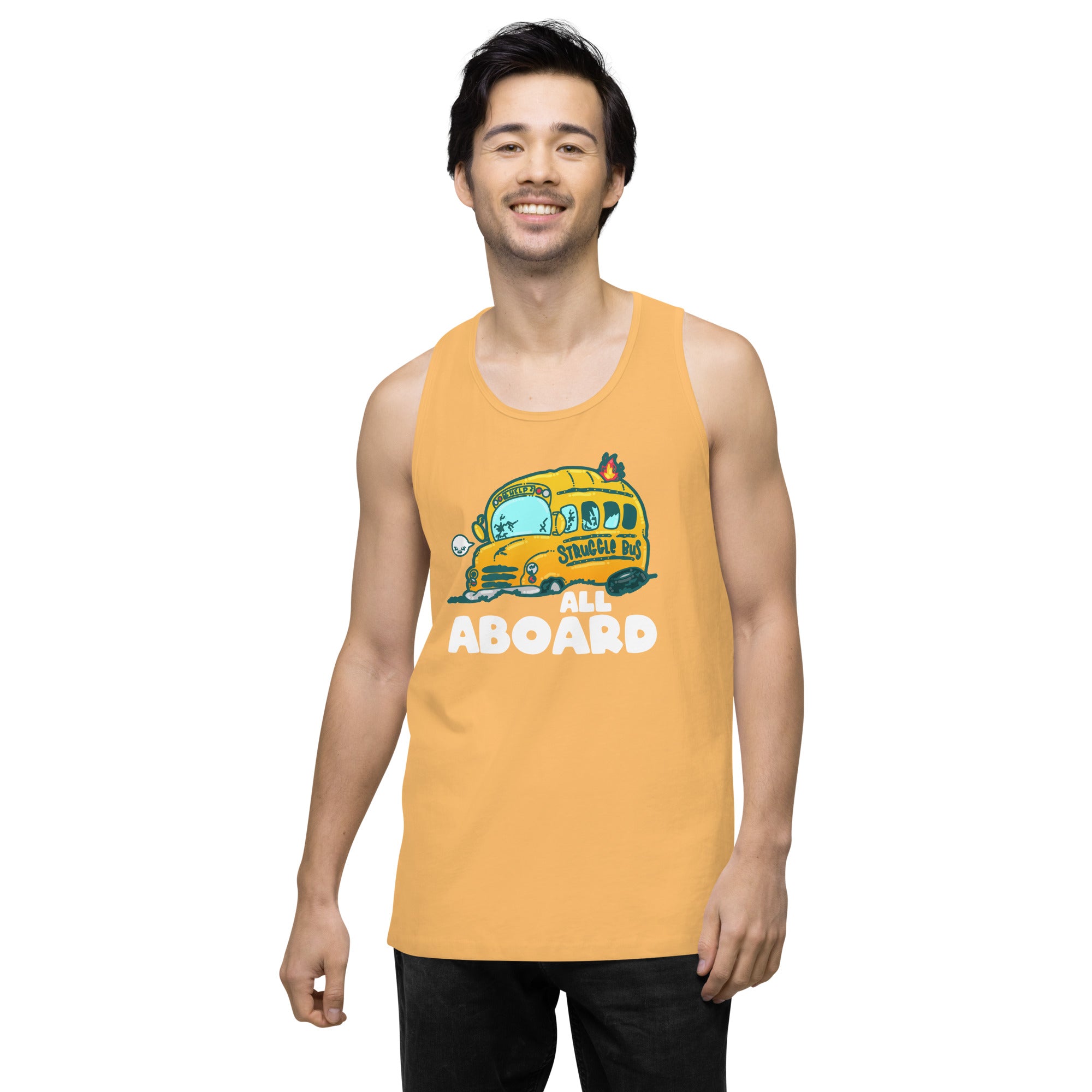 ALL ABOARD THE STRUGGLE BUS - Modified Premium Tank Top - ChubbleGumLLC