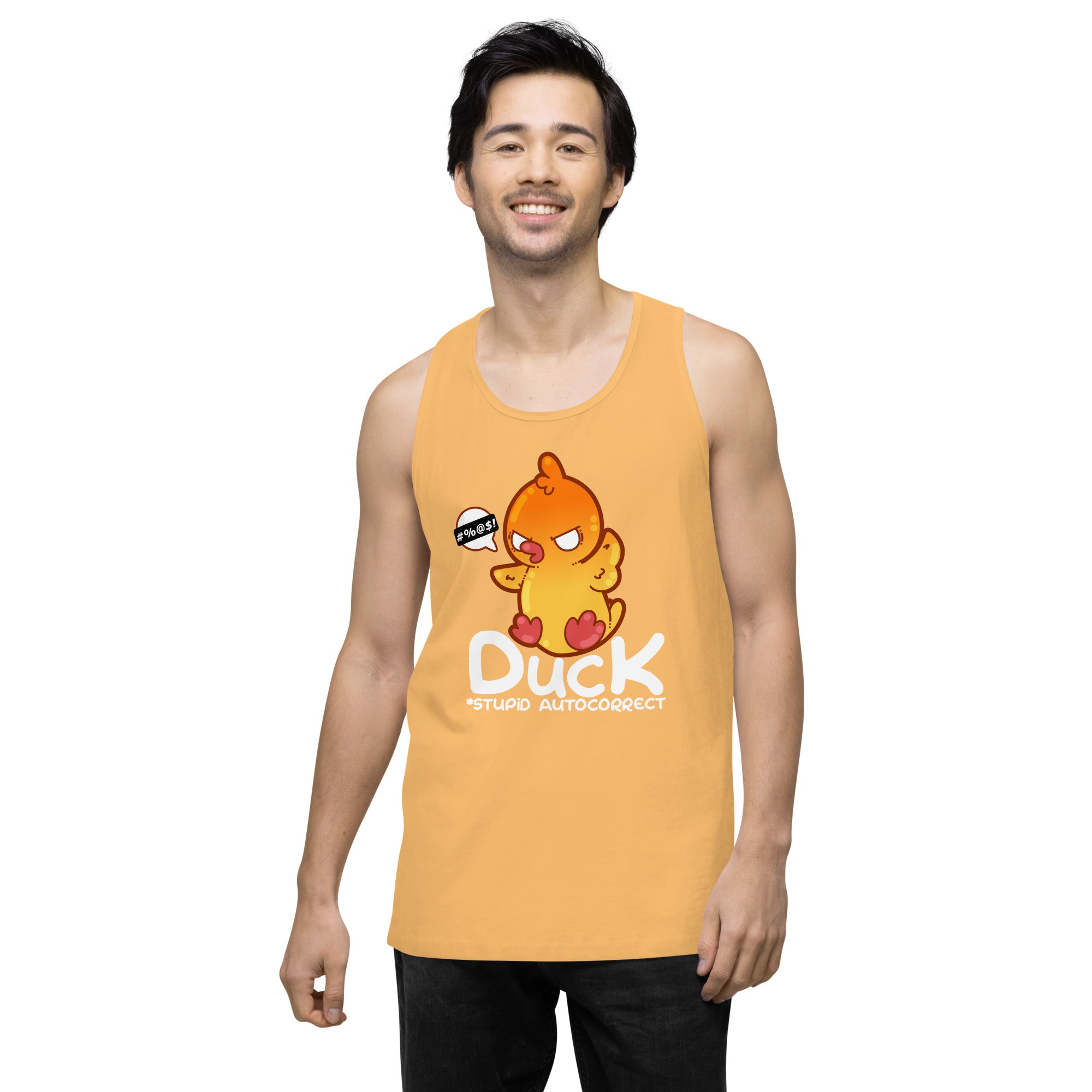 DUCK STUPID AUTOCORRECT - Modified Premium Tank Top - ChubbleGumLLC