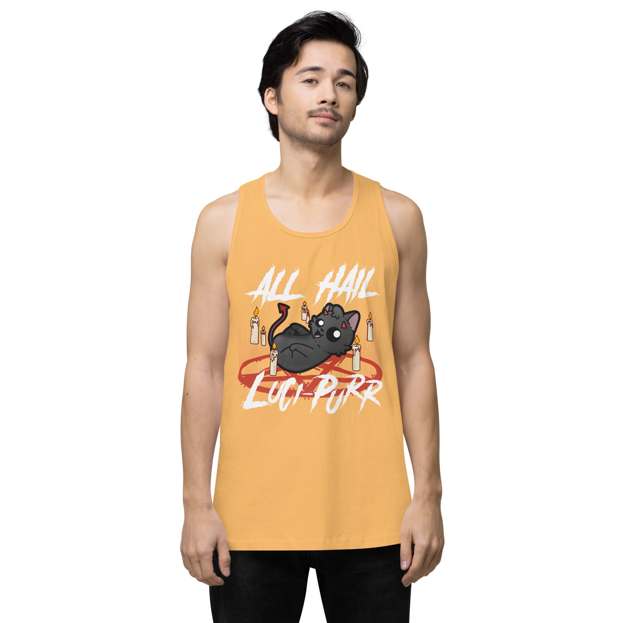 ALL HAIL LUCIPURR - Premium Tank Top - ChubbleGumLLC