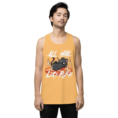 ALL HAIL LUCIPURR - Premium Tank Top - ChubbleGumLLC