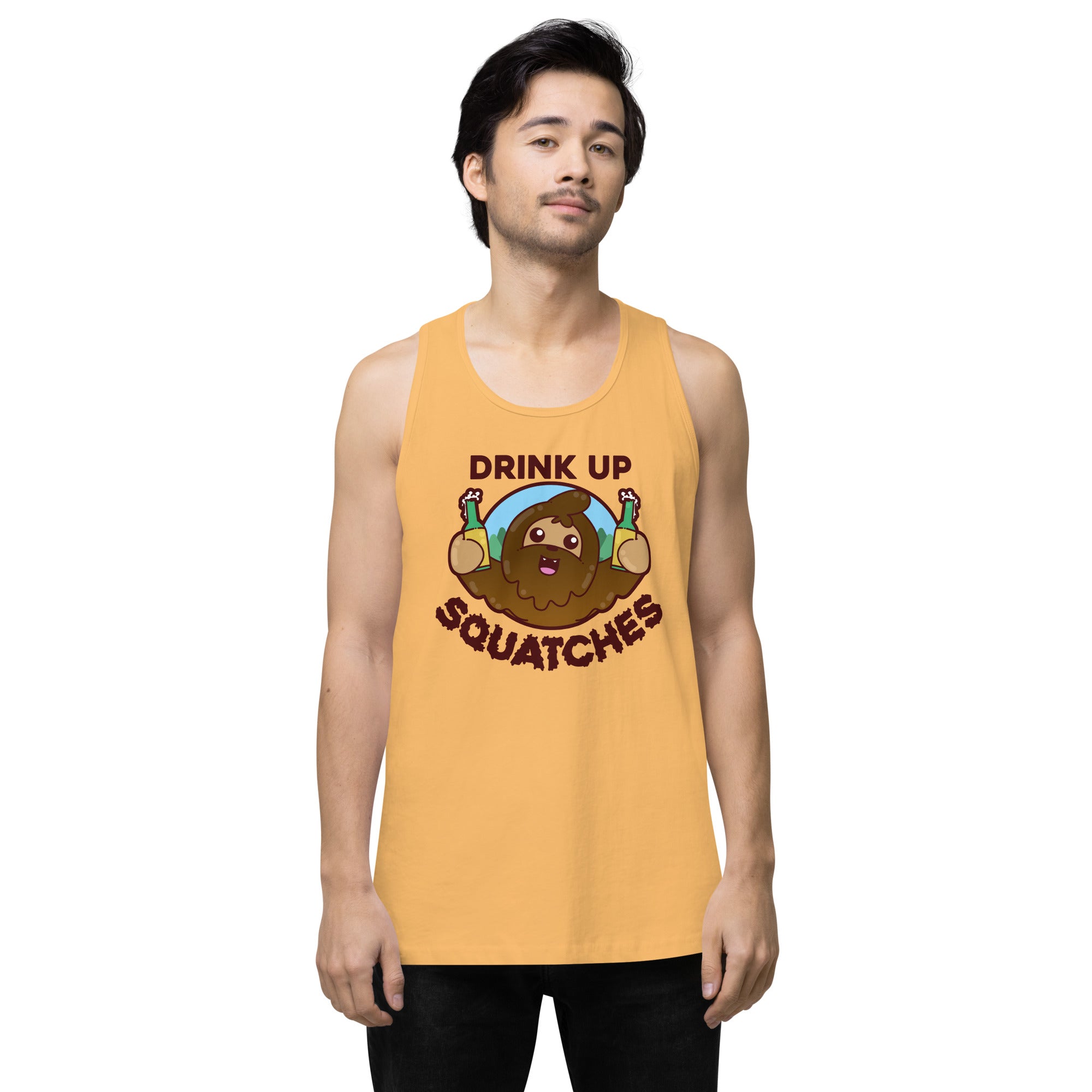 DRINK UP SQUATCHES - Premium Tank Top - ChubbleGumLLC