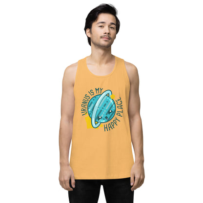 URANUS IS MY HAPPY PLACE - Tank Top - ChubbleGumLLC