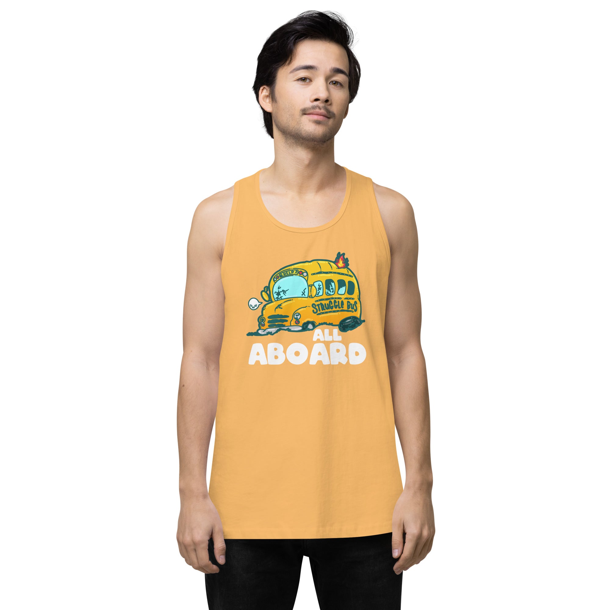 ALL ABOARD THE STRUGGLE BUS - Modified Premium Tank Top - ChubbleGumLLC