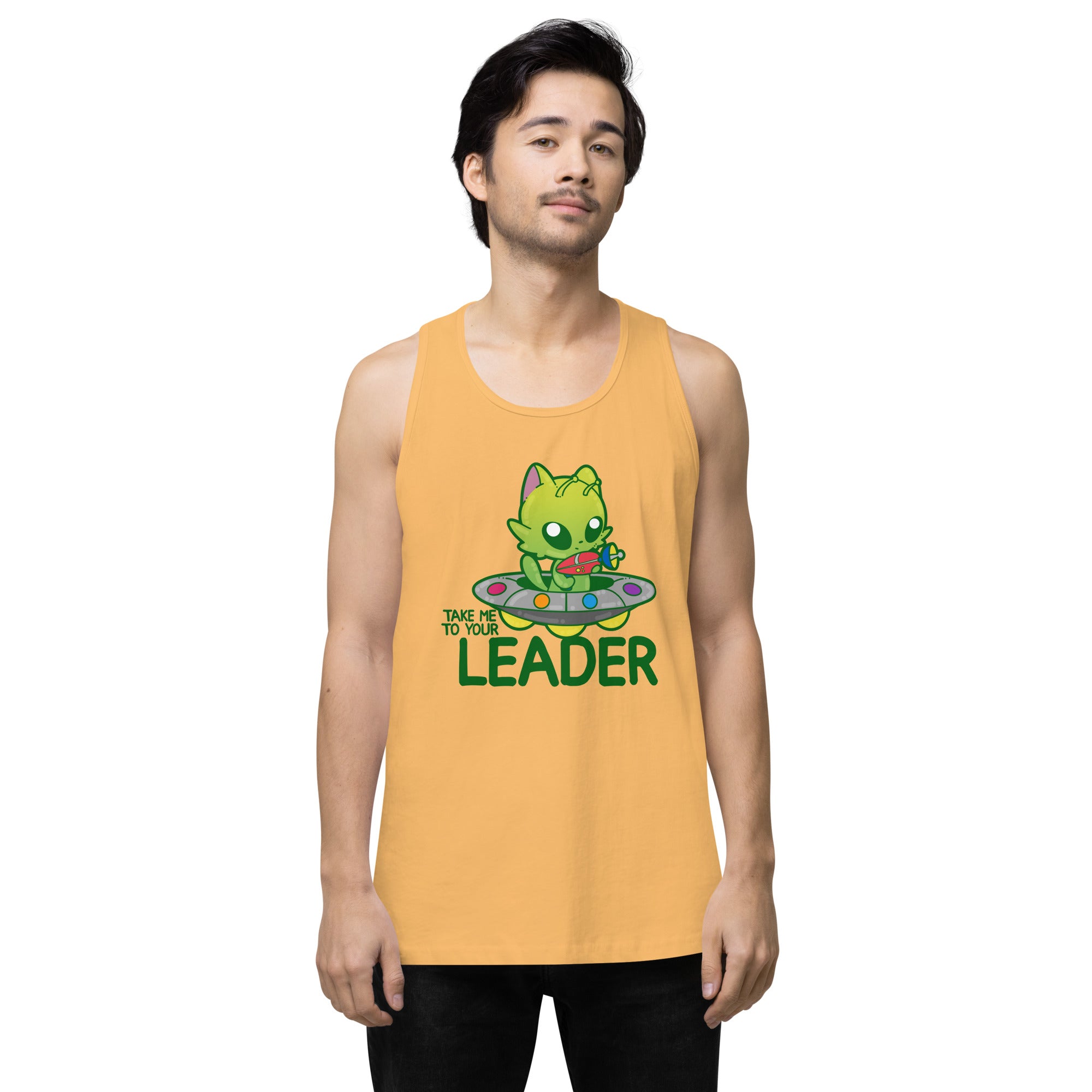 TAKE ME TO YOUR LEADER  - Premium Tank Top - ChubbleGumLLC