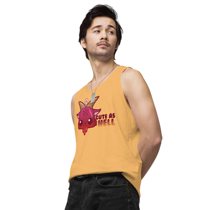 CUTE AS HELL - Premium Tank Top - ChubbleGumLLC