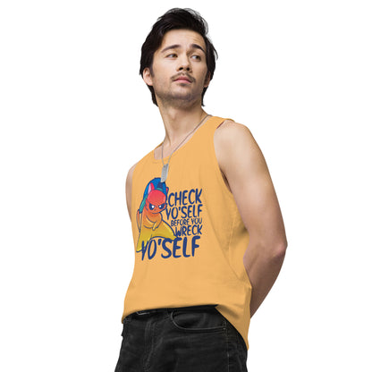 CHECK YOSELF - Premium Tank Top - ChubbleGumLLC