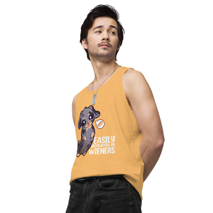 EASILY DISTRACTED BY WEINERS - Modded Premium Tank Top - ChubbleGumLLC