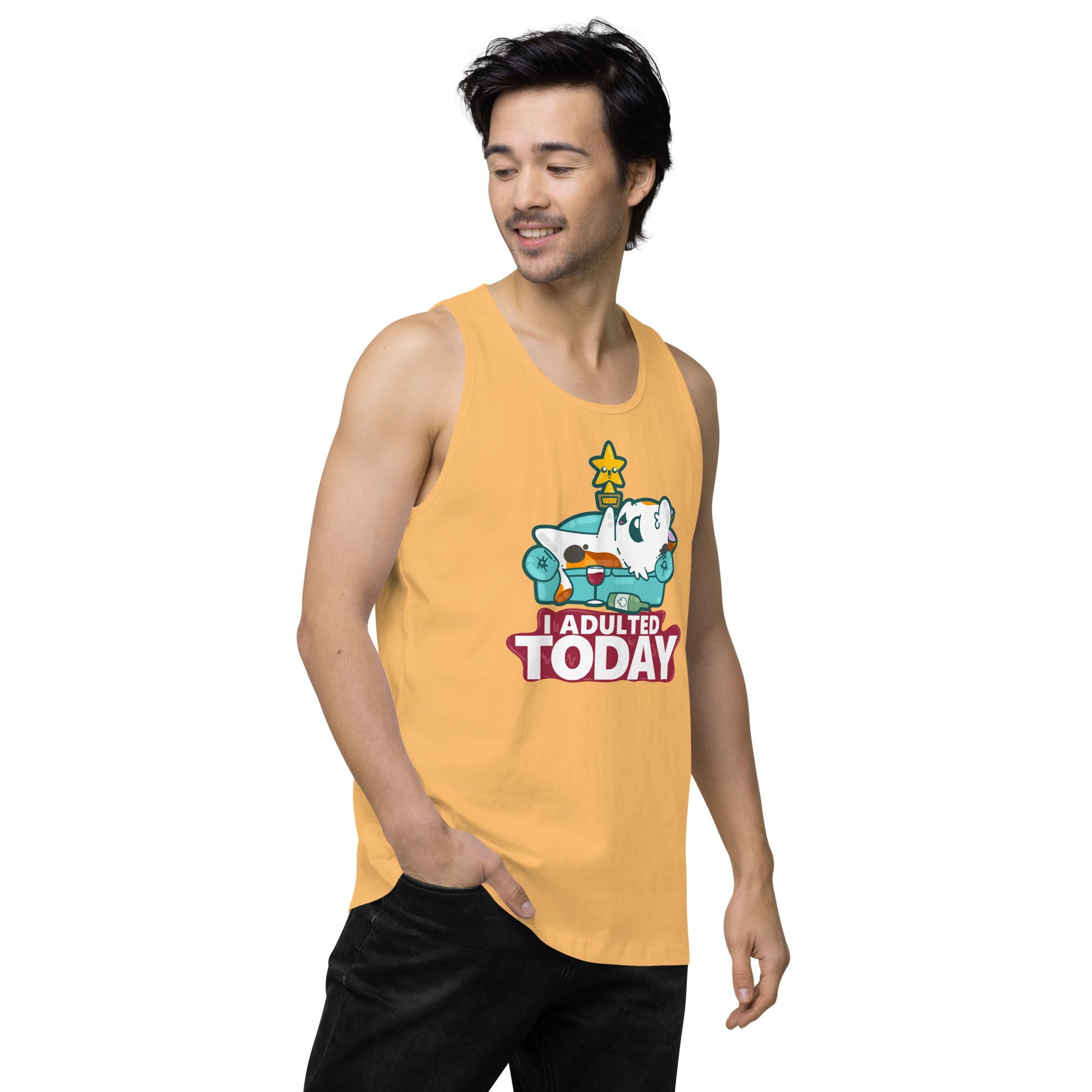 I ADULTED TODAY - Premium Tank Top - ChubbleGumLLC