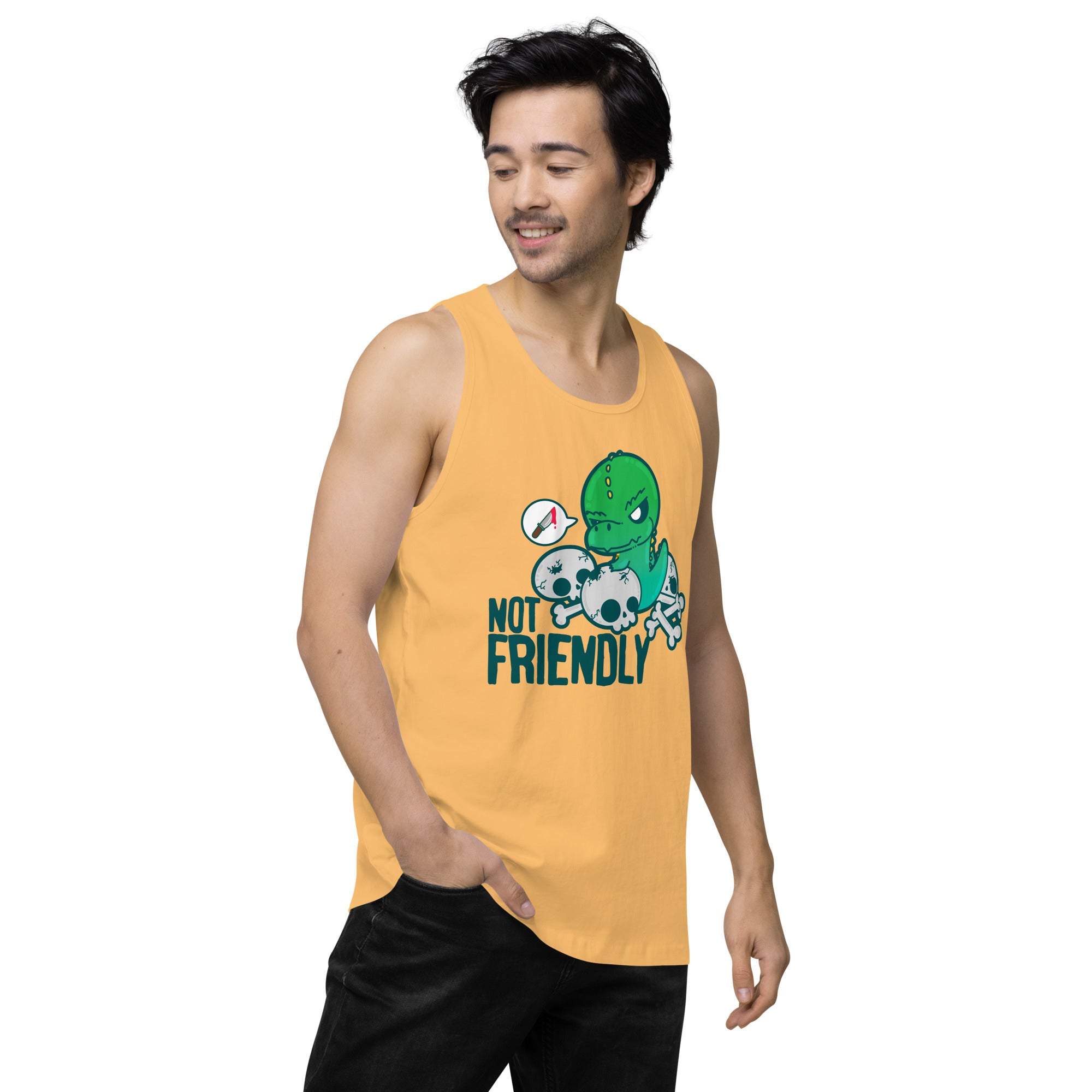 NOT FRIENDLY - Premium Tank Top - ChubbleGumLLC