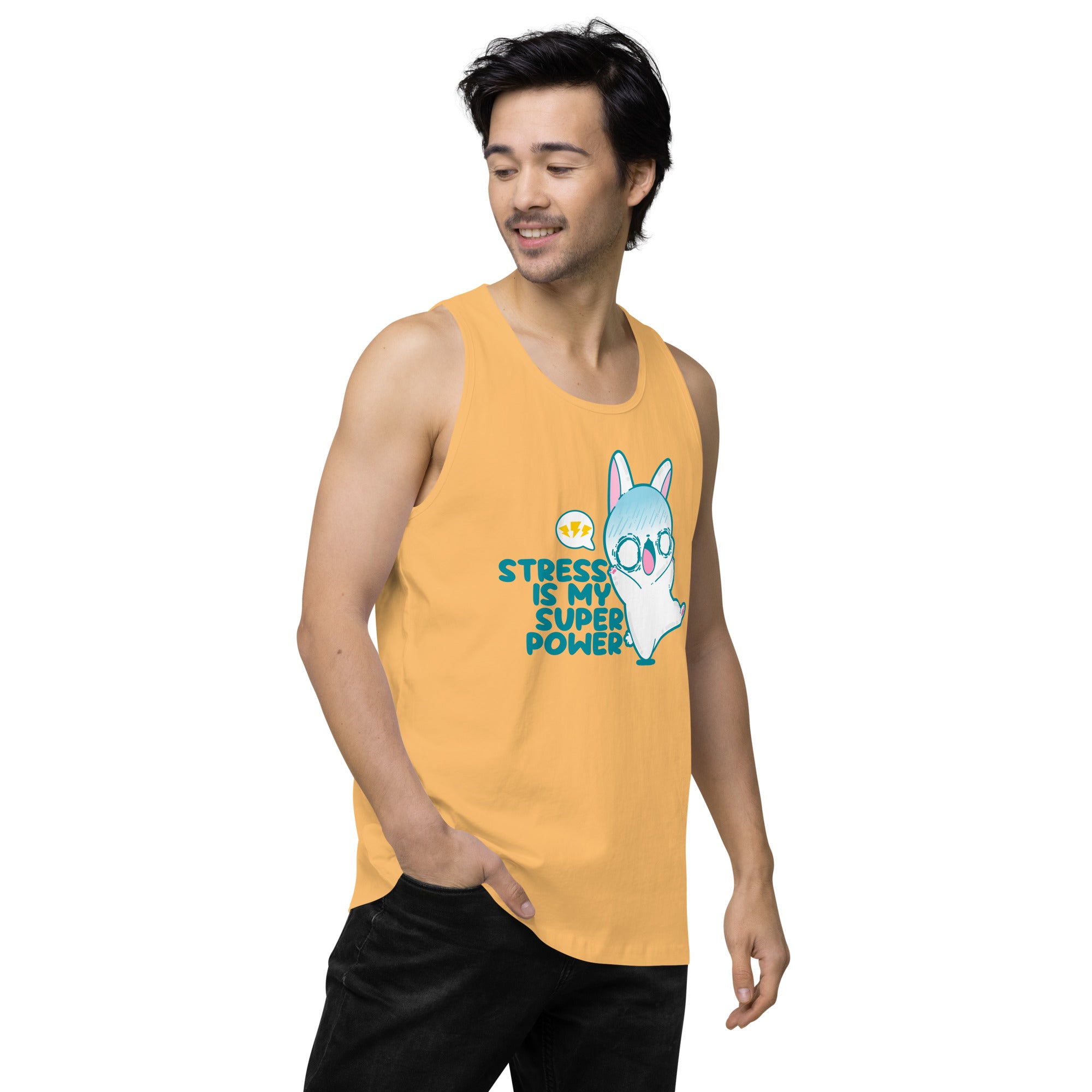 STRESS IS MY SUPERPOWER - Premium Tank Top - ChubbleGumLLC