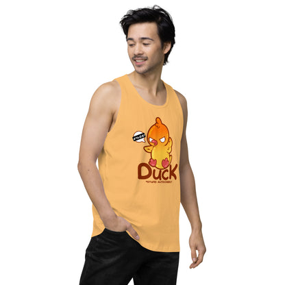 DUCK STUPID AUTOCORRECT - Premium Tank Top - ChubbleGumLLC