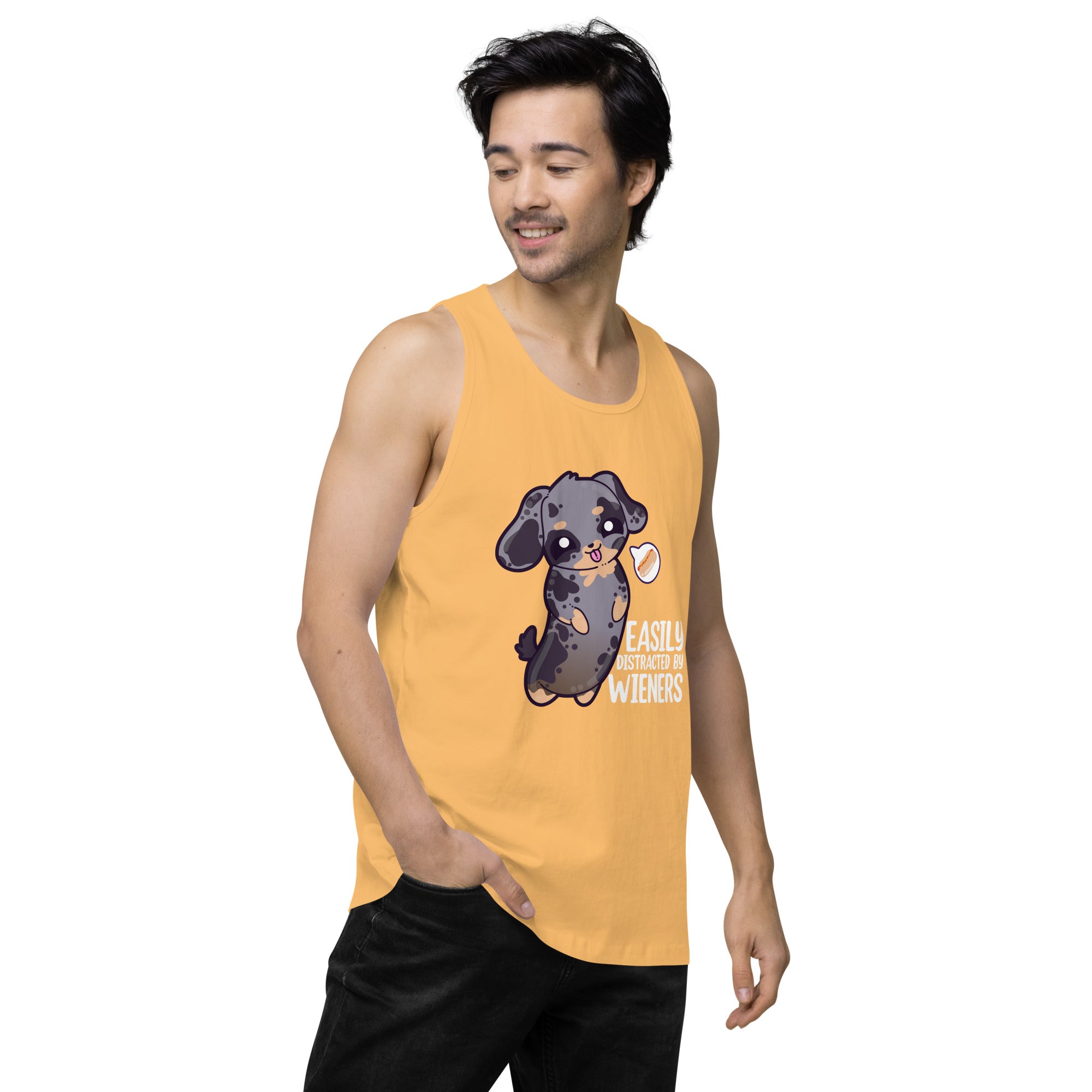 EASILY DISTRACTED BY WEINERS - Modded Premium Tank Top - ChubbleGumLLC