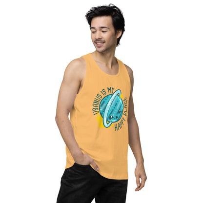 URANUS IS MY HAPPY PLACE - Tank Top - ChubbleGumLLC