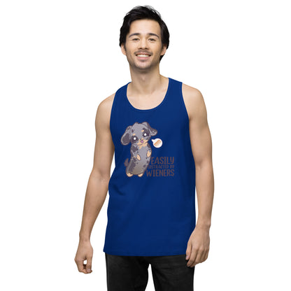 EASILY DISTRACTED BY WIENERS - Premium Tank Top - ChubbleGumLLC