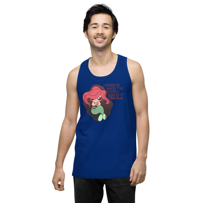 I WANNA BE WHERE THE PEOPLE ARENT - Premium Tank Top - ChubbleGumLLC