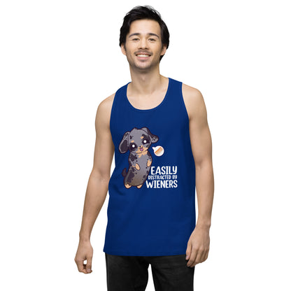 EASILY DISTRACTED BY WEINERS - Modded Premium Tank Top - ChubbleGumLLC