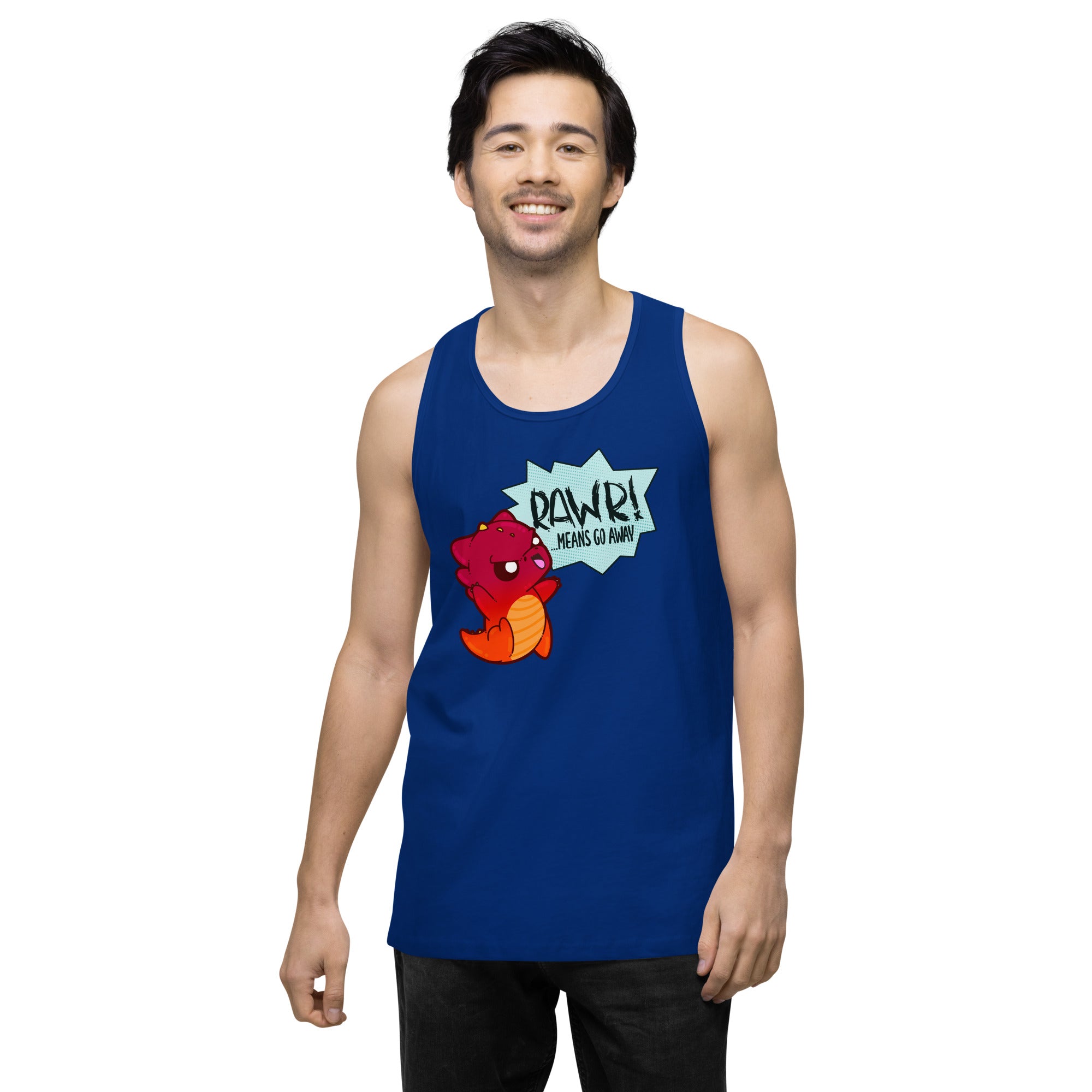 RAWR MEANS GO AWAY - Tank - ChubbleGumLLC