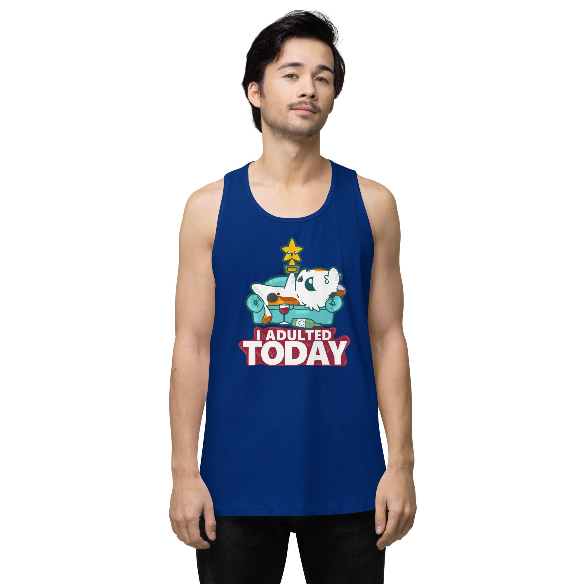 I ADULTED TODAY - Premium Tank Top - ChubbleGumLLC