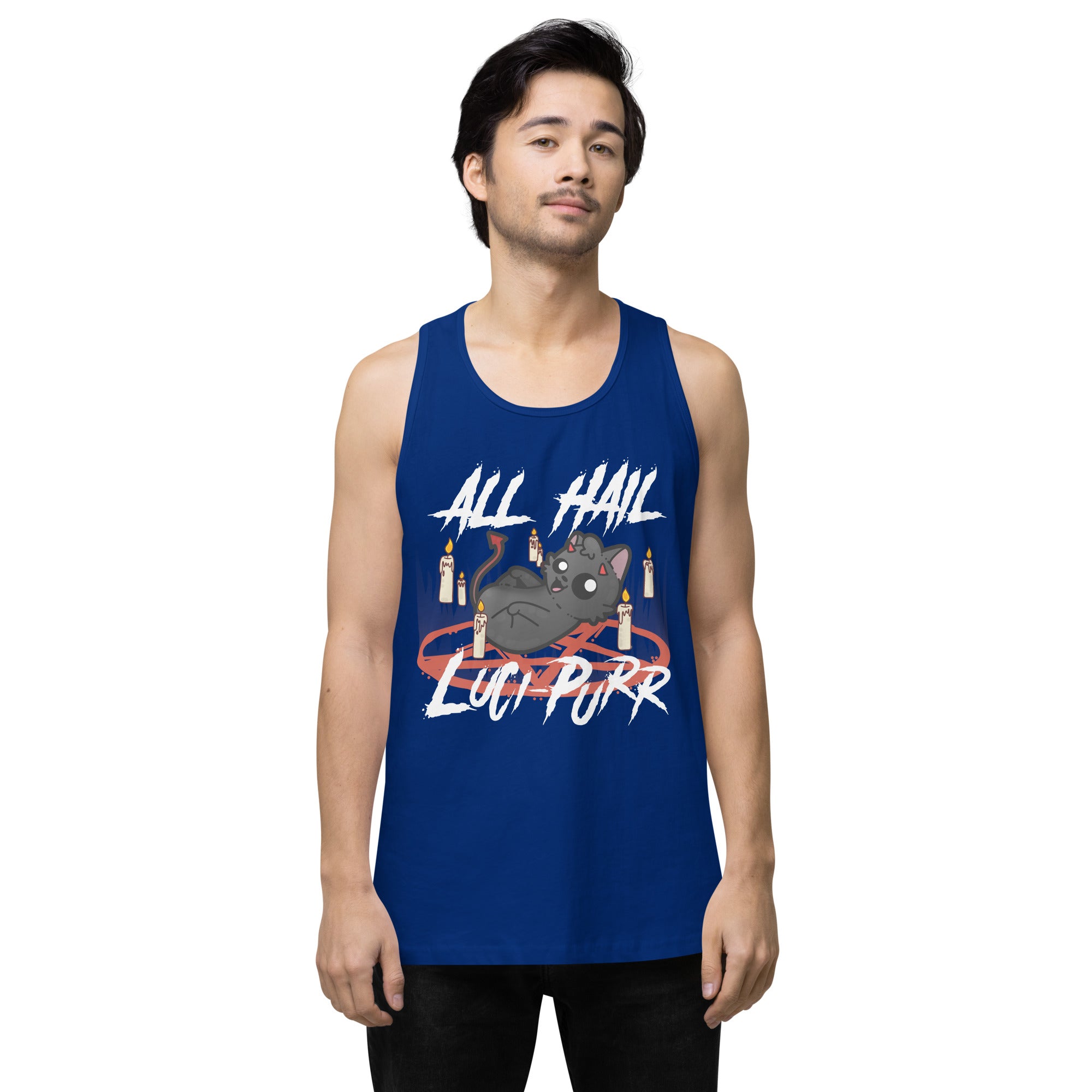 ALL HAIL LUCIPURR - Premium Tank Top - ChubbleGumLLC