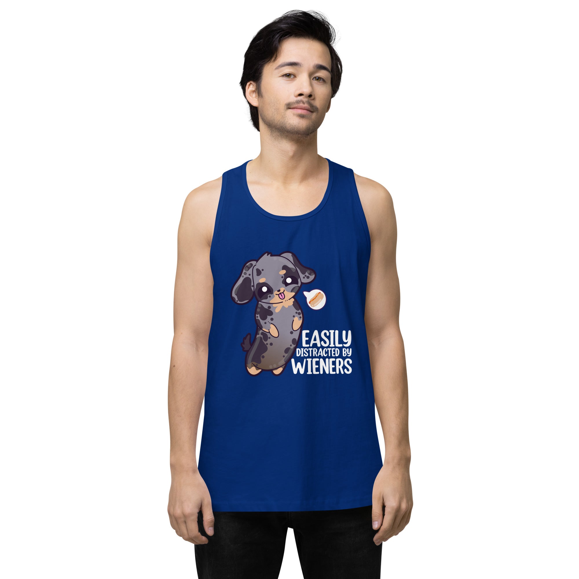 EASILY DISTRACTED BY WEINERS - Modded Premium Tank Top - ChubbleGumLLC