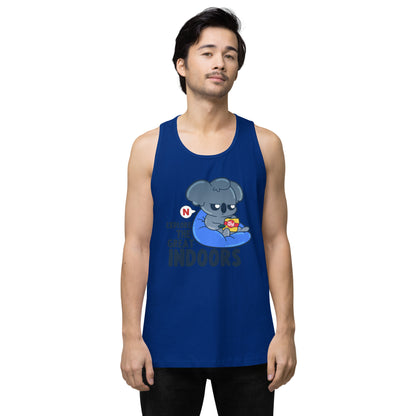 EXPLORE THE GREAT INDOORS - Premium Tank Top - ChubbleGumLLC