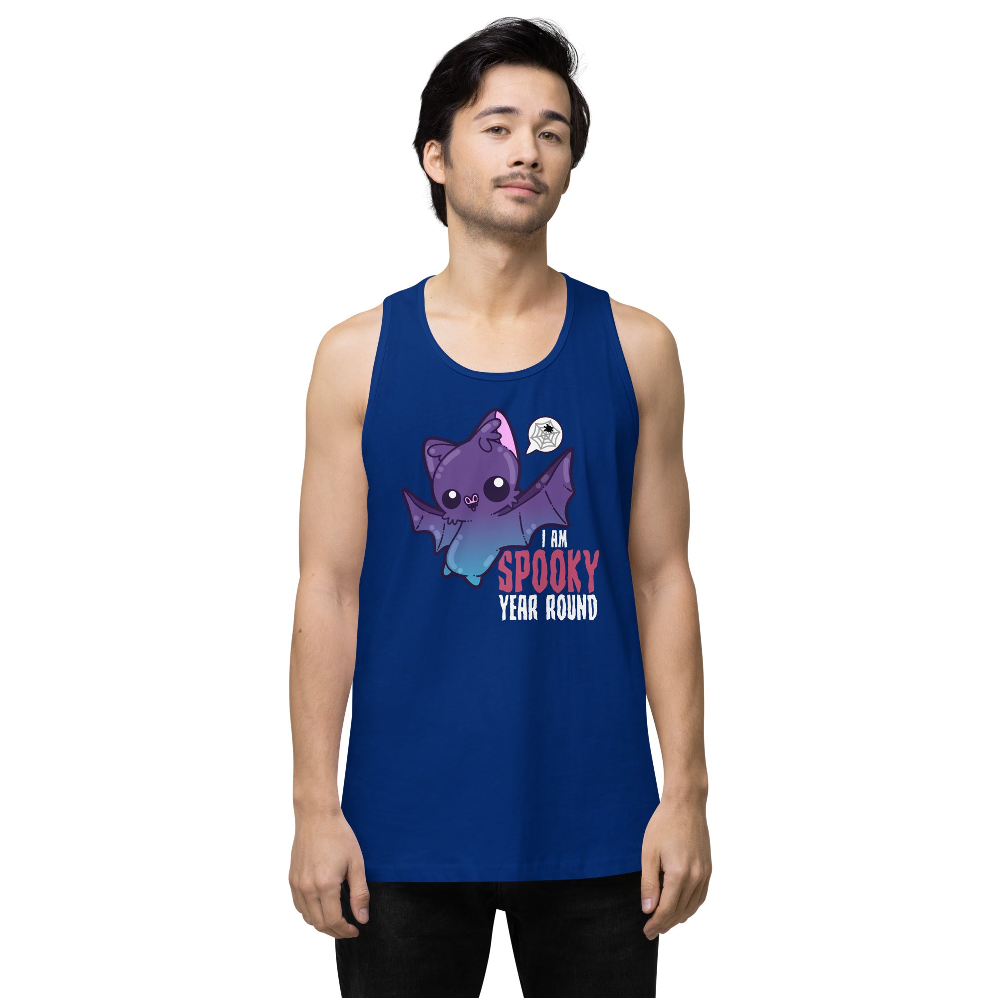 I AM SPOOKY YEAR ROUND - Premium Tank Top - ChubbleGumLLC