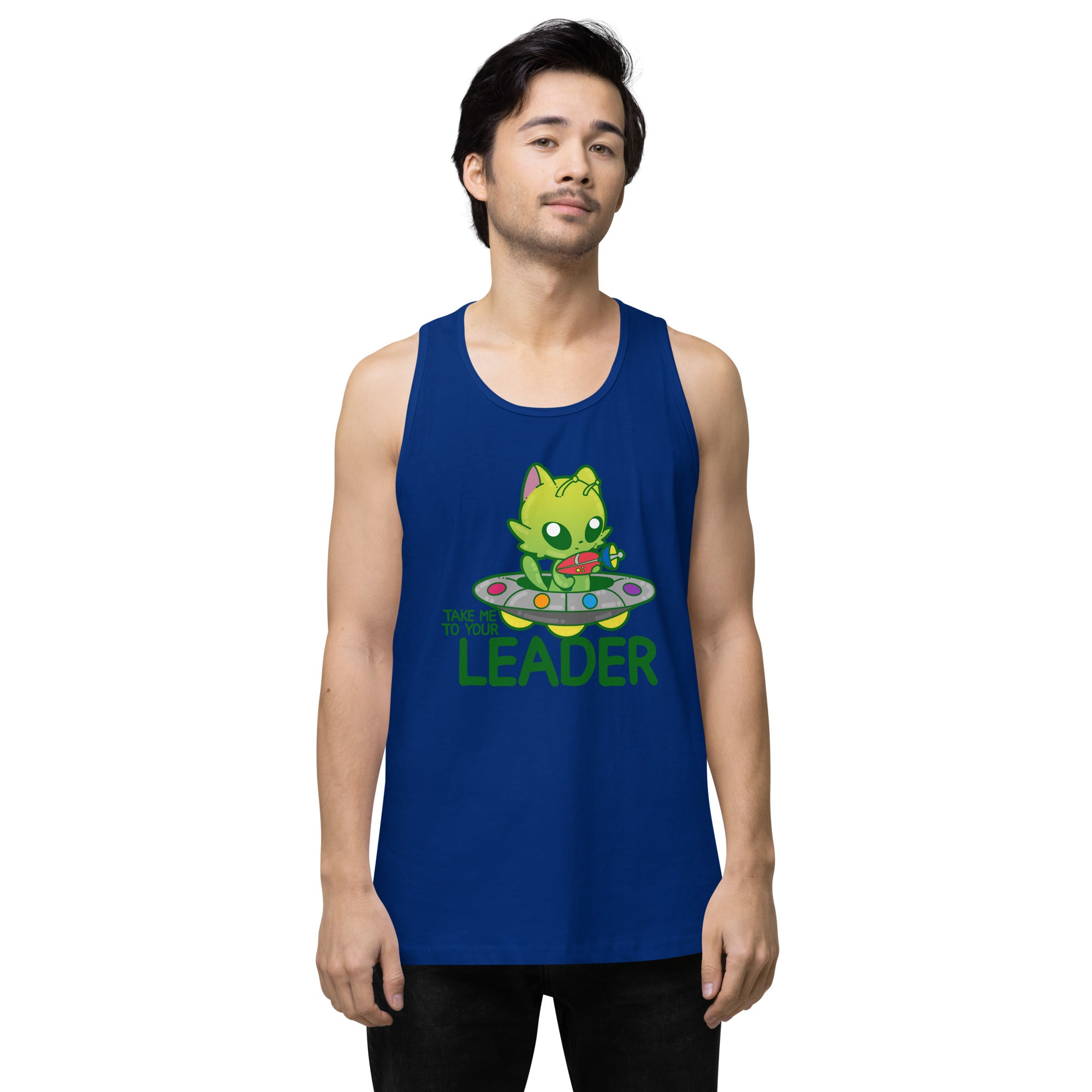 TAKE ME TO YOUR LEADER  - Premium Tank Top - ChubbleGumLLC