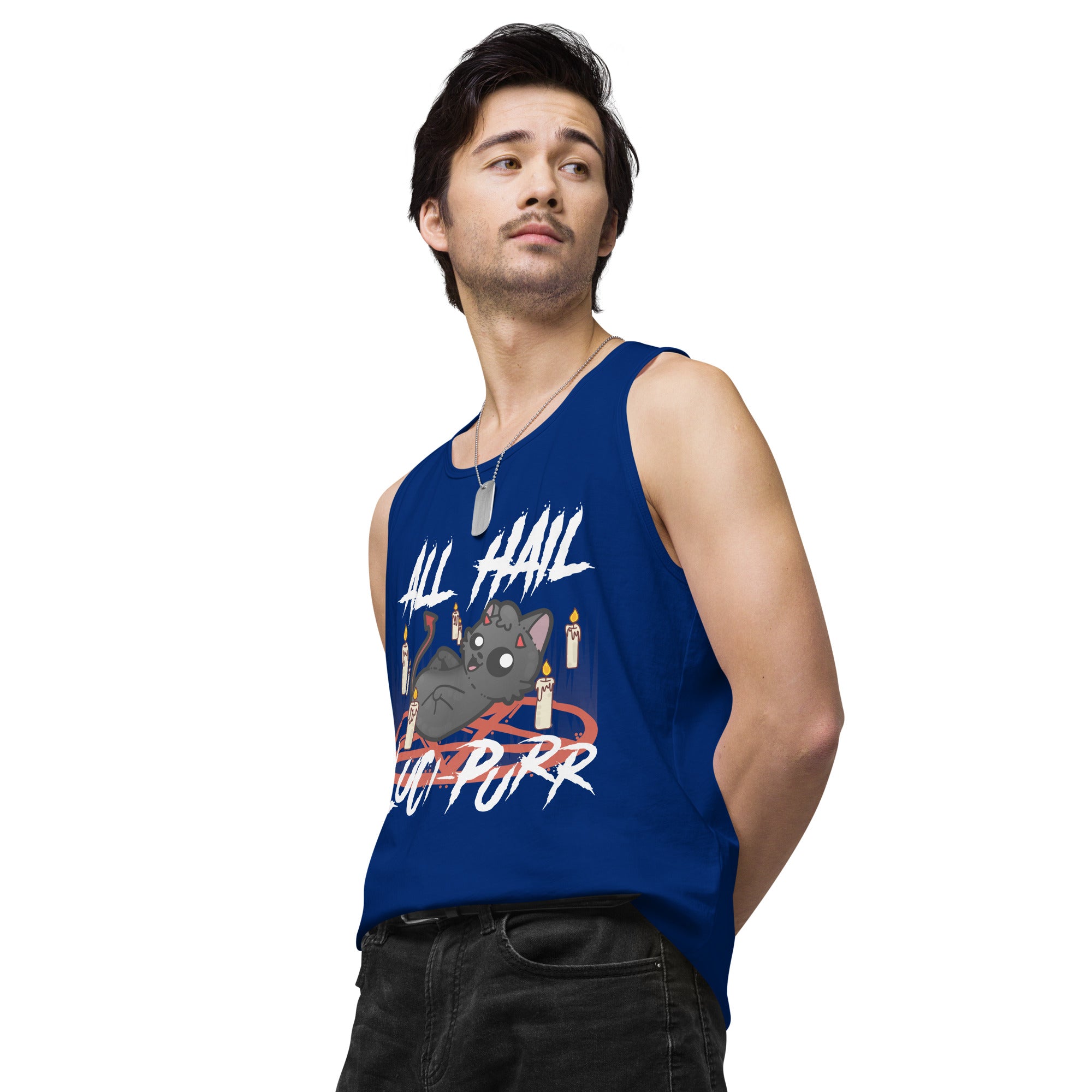 ALL HAIL LUCIPURR - Premium Tank Top - ChubbleGumLLC