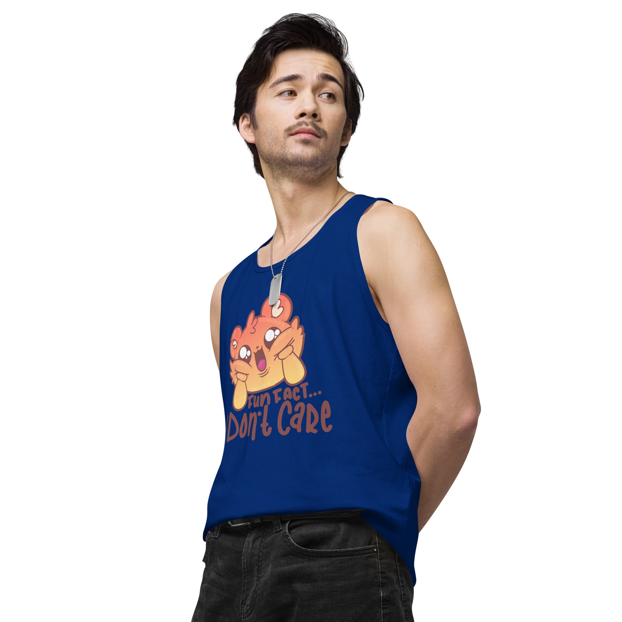 FUN FACT I DONT CARE - Premium Tank Top - ChubbleGumLLC