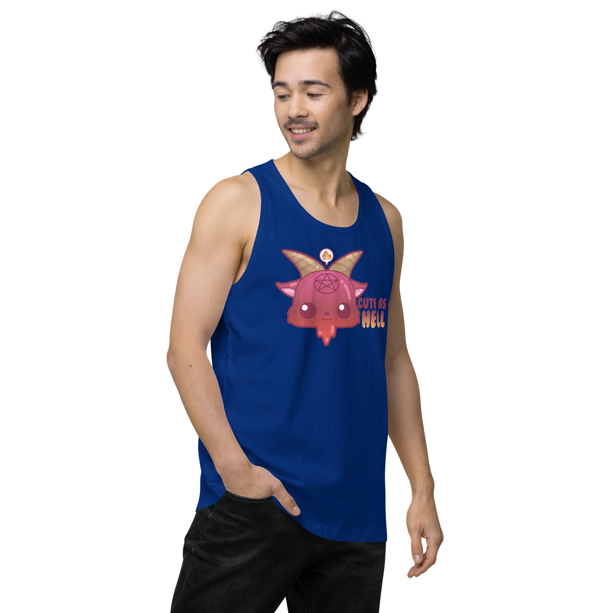 CUTE AS HELL - Premium Tank Top - ChubbleGumLLC