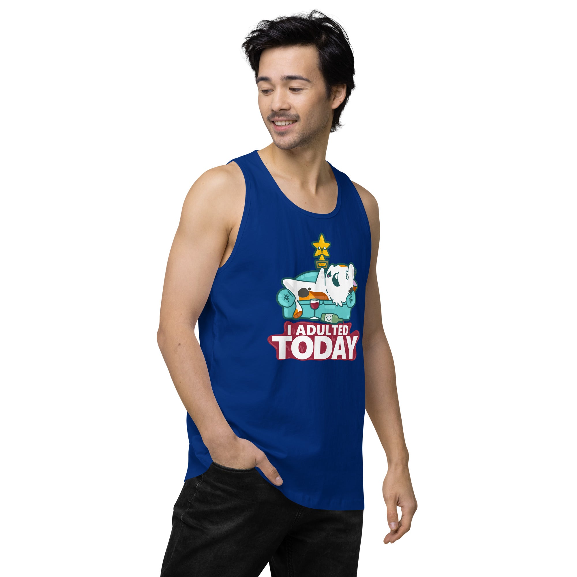 I ADULTED TODAY - Premium Tank Top - ChubbleGumLLC