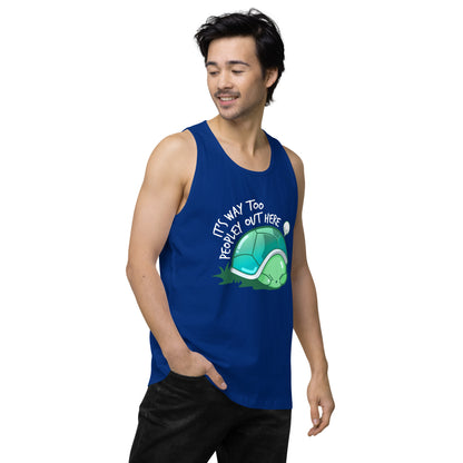 WAY TOO PEOPLEY - Modded Premium Tank Top - ChubbleGumLLC