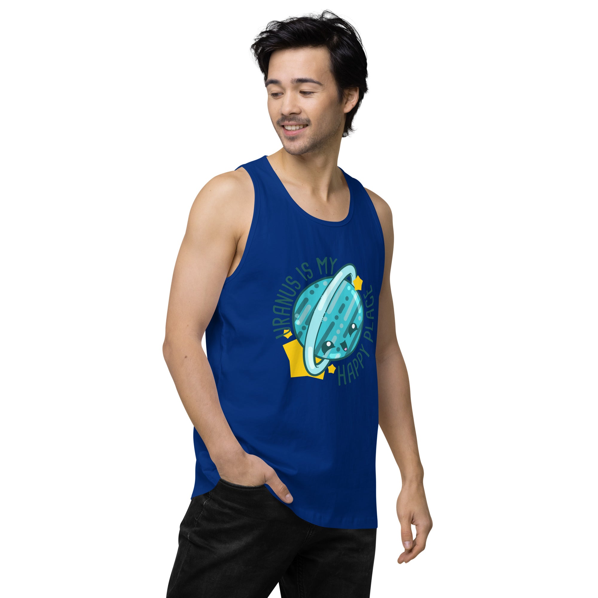 URANUS IS MY HAPPY PLACE - Tank Top - ChubbleGumLLC