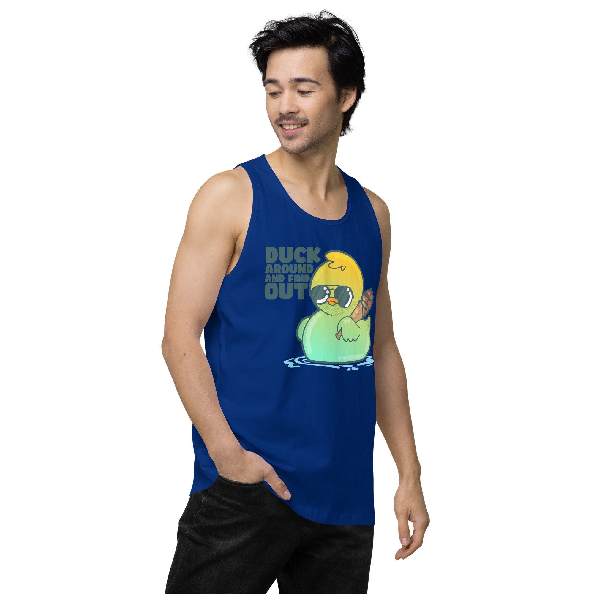 DUCK AROUND AND FIND OUT - Premium Tank Top - ChubbleGumLLC