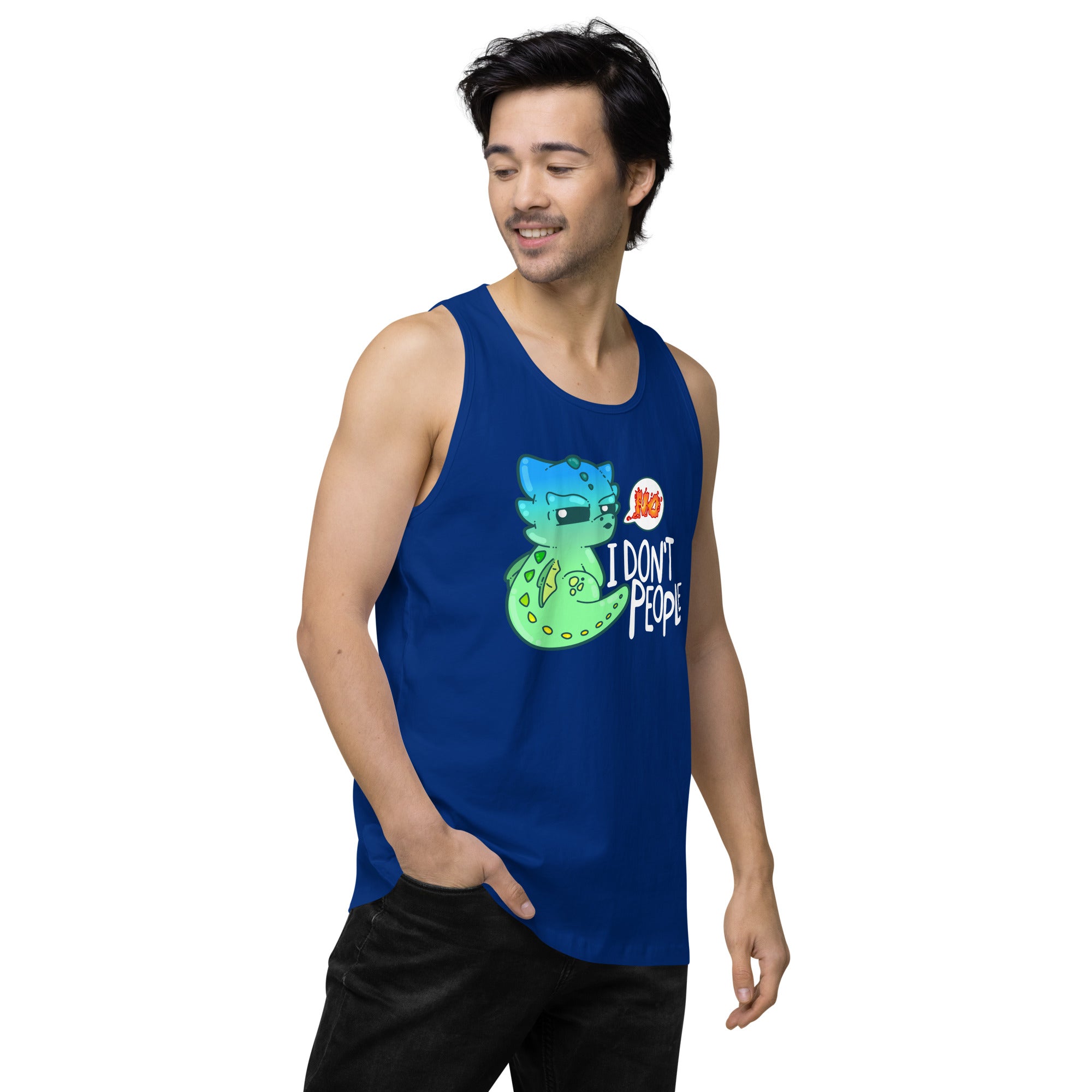 I DONT PEOPLE - Modified Premium Tank Top - ChubbleGumLLC