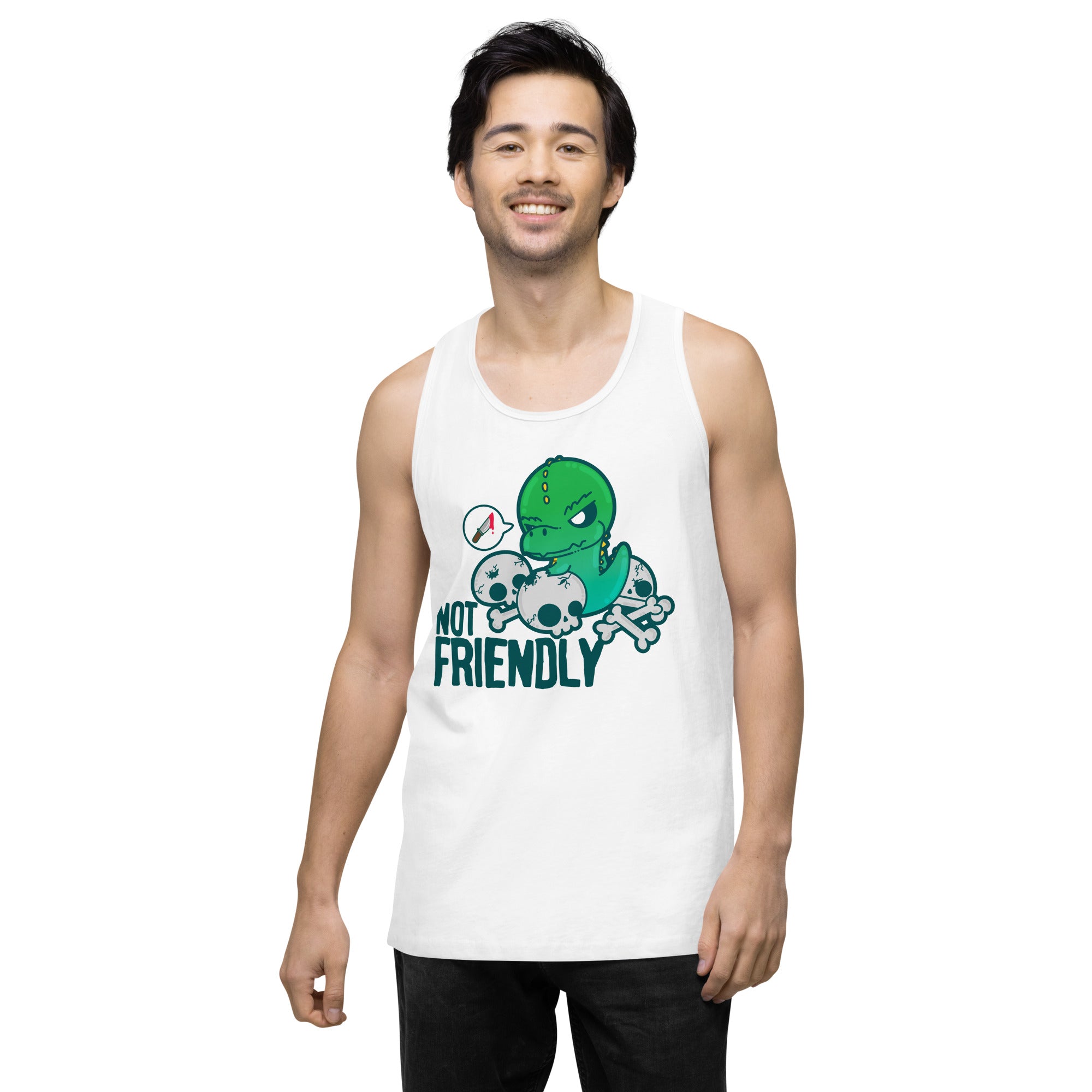 NOT FRIENDLY - Premium Tank Top - ChubbleGumLLC