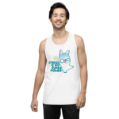 STRESS IS MY SUPERPOWER - Premium Tank Top - ChubbleGumLLC